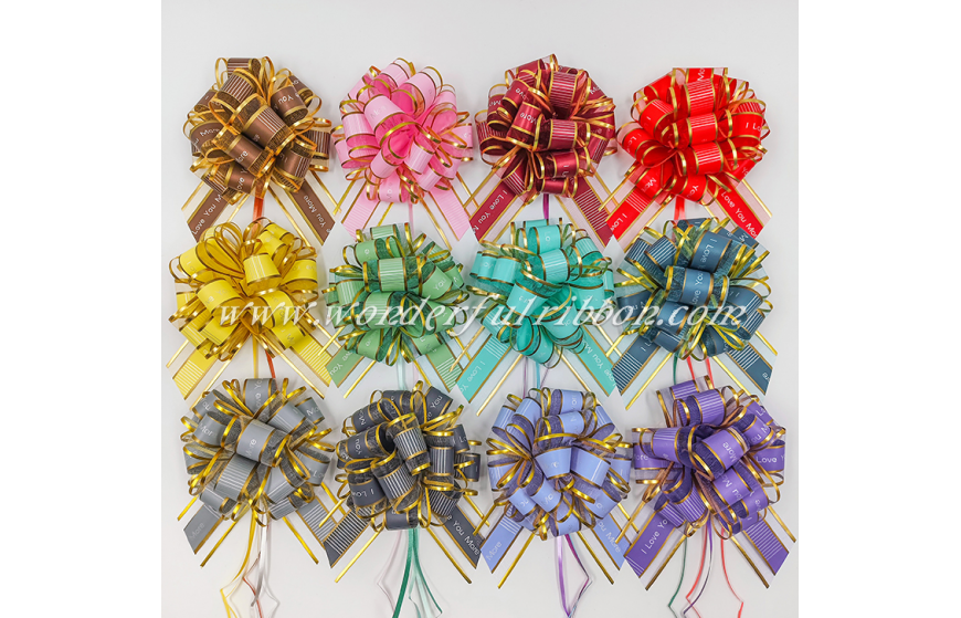 More Love Organza Pom Pom Pull Bow
