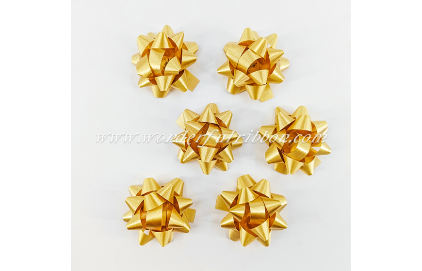 Solid Plain Ribbon Star Bow