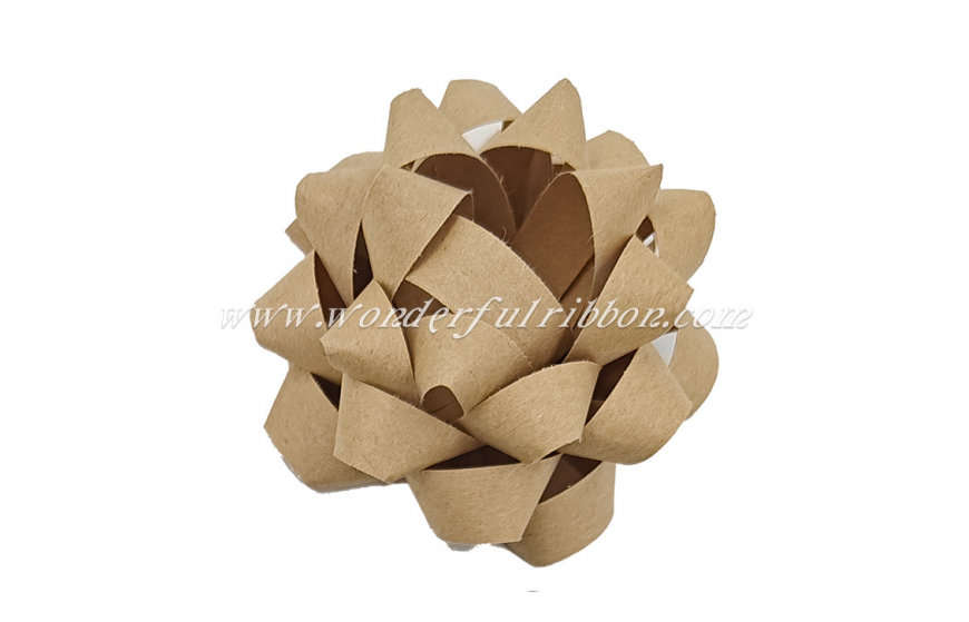 Solid Plain Paper Ribbon Star Bow